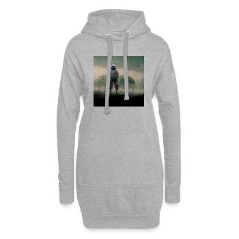 Lonely Voyager 003 - Hoodie-Kleid - Grau meliert - Vorne
