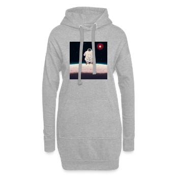 Lonely Voyager 025 - Hoodie-Kleid - Grau meliert - Vorne