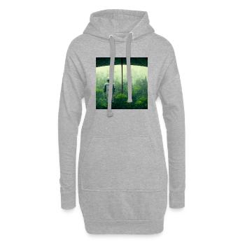 Lonely Voyager 013 - Hoodie-Kleid - Grau meliert - Vorne