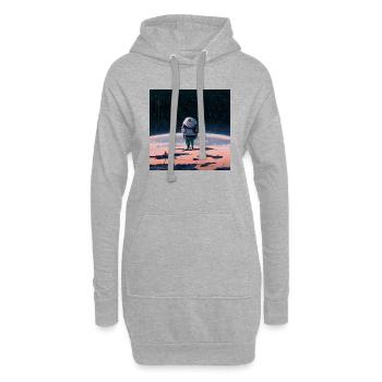 Lonely Voyager 054 - Hoodie-Kleid - Grau meliert - Vorne