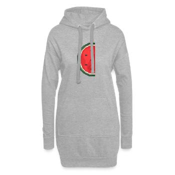 Pixel Art Melon Pattern Variant 2 - Hoodie Dress - heather grey - Front