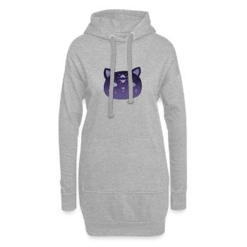 Witch Cat Third Eye - Hoodie Dress - heather grey - Front