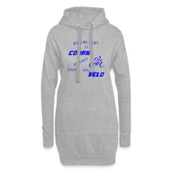 Rien ne sert de courir autant faire du vélo - Sweat-shirt à capuche long Femme - gris chiné - Devant