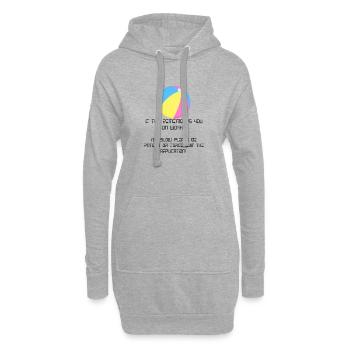 Colour Wheel - Hoodie-Kleid - Grau meliert - Vorne