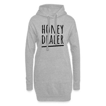 Honey Dealer Imker Biene Honig Bienen Imkerei Wabe - Hoodie-Kleid - Grau meliert - Vorne