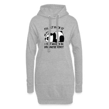 Je vais m’en remettre, j’ai juste besoin d’être dramatique d’abord - Sweat-shirt à capuche long Femme - gris chiné - Devant