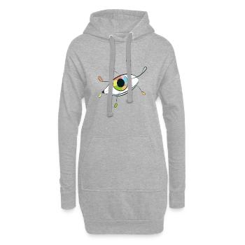 IKONE ZUM WAHNSINN - Hoodie-Kleid - Grau meliert - Vorne