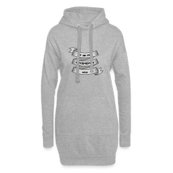 Flitzpiepenheld - Hoodie-Kleid - Grau meliert - Vorne