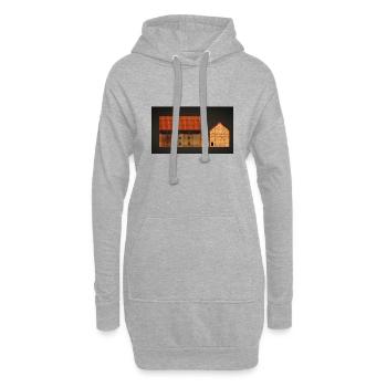 Ancien bâtiment Fanart - Sweat-shirt à capuche long Femme - gris chiné - Devant