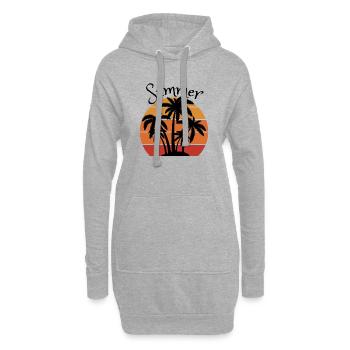 Summer - Sweat-shirt à capuche long Femme - gris chiné - Devant