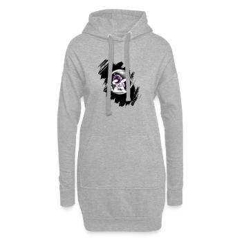Astronaute - Sweat-shirt à capuche long Femme - gris chiné - Devant