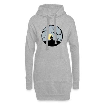 Halloween Castle - Hoodie-Kleid - Grau meliert - Vorne