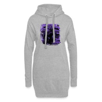 Motorrad GS black lila - Hoodie-Kleid - Grau meliert - Vorne