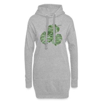 Liste - Sweat-shirt à capuche long Femme - gris chiné - Devant