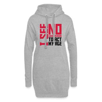 to act my age - Hoodie-Kleid - Grau meliert - Vorne