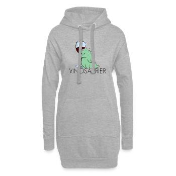 Vinosaurier - Hoodie-Kleid - Grau meliert - Vorne