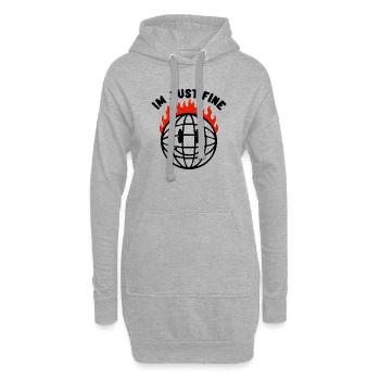 Je vais très bien - Sweat-shirt à capuche long Femme - gris chiné - Devant
