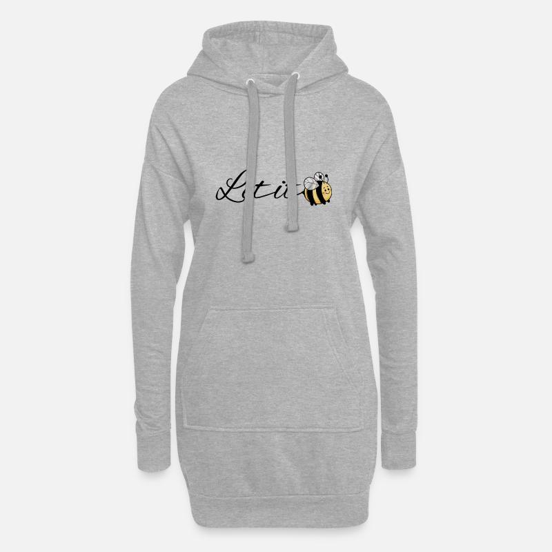Let it Bee - Hoodie-Kleid - Grau meliert