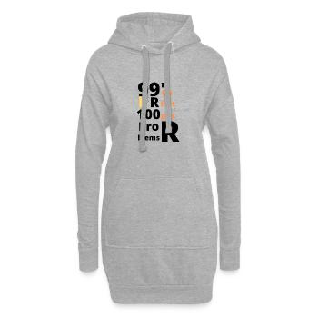 RsansR 99'100problems - Sweat-shirt à capuche long Femme - gris chiné - Devant