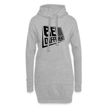Be different Logo Design - Hoodie Dress - heather grey - Front
