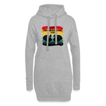 Happy Thanksgiving Day - Hoodie-Kleid - Grau meliert - Vorne