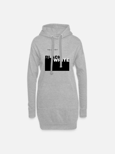 BLACK and WHITE - Hoodie-Kleid - Grau meliert