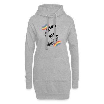 Art ancien - Sweat-shirt à capuche long Femme - gris chiné - Devant