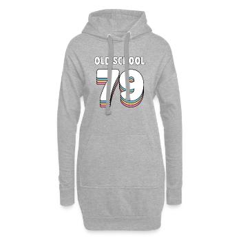 Old School 79 Retro Cadeau - Sweat-shirt à capuche long Femme - gris chiné - Devant