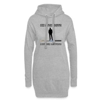 ich steh 1 - Hoodie-Kleid - Grau meliert - Vorne