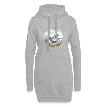 Lindesnes / Norwegen Südkap Souvenir - Hoodie-Kleid - Grau meliert - Vorne