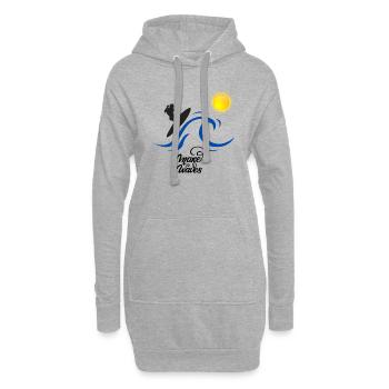Surfen - Hoodie-Kleid - Grau meliert - Vorne