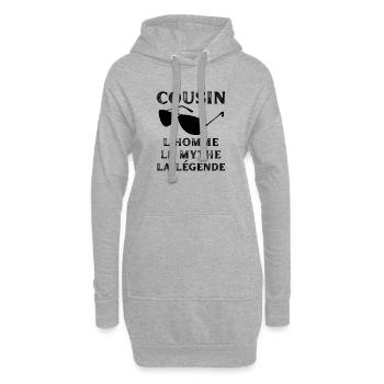 COUSIN Lunettes de soleil Homme Mythe Légende - Sweat-shirt à capuche long Femme - gris chiné - Devant