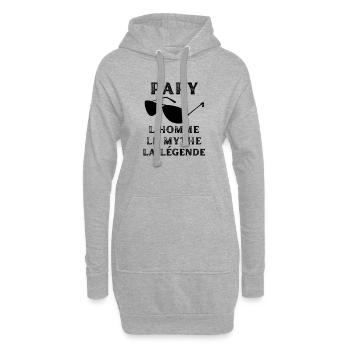 PAPY Lunette de soleil L'homme Le mythe La légende - Sweat-shirt à capuche long Femme - gris chiné - Devant