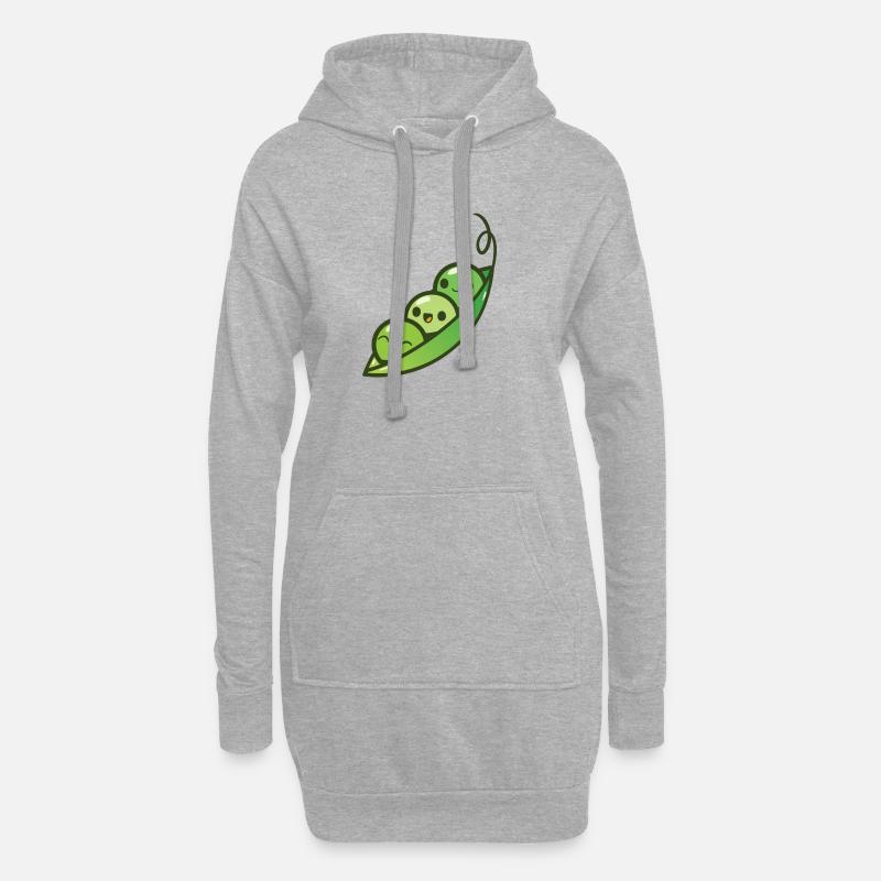 Happier than they've ever bean! - Hoodie-Kleid - Grau meliert