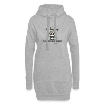 Lustiger Panda mit coolen Spruch süßer Panda - Hoodie-Kleid - Grau meliert - Vorne