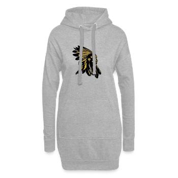 Indianer Kopf Native USA - Hoodie-Kleid - Grau meliert - Vorne