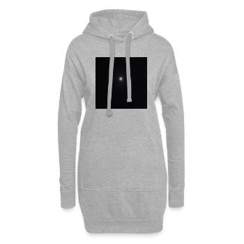 Lune avec anneau - Sweat-shirt à capuche long Femme - gris chiné - Devant