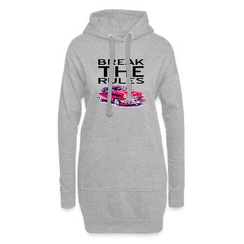 Voiture - Sweat-shirt à capuche long Femme - gris chiné - Devant