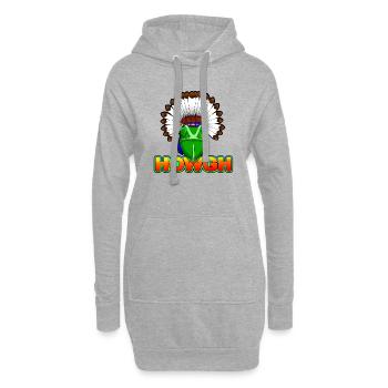 Kamäleon Häuptling - Hoodie-Kleid - Grau meliert - Vorne
