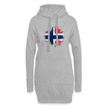 Norvège Norvège Oslo scandinavie viking - Sweat-shirt à capuche long Femme - gris chiné - Devant