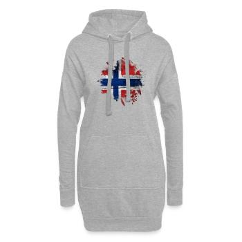 Norvège Norvège Oslo scandinavie viking - Sweat-shirt à capuche long Femme - gris chiné - Devant