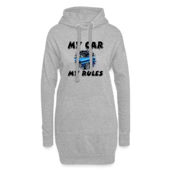 Voiture - Sweat-shirt à capuche long Femme - gris chiné - Devant