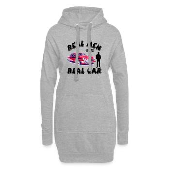 Voiture - Sweat-shirt à capuche long Femme - gris chiné - Devant