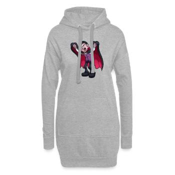 Vampir erschreckt dich - Hoodie-Kleid - Grau meliert - Vorne