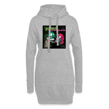 Zombie Parade Podcast - Sweat-shirt à capuche long Femme - gris chiné - Devant