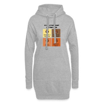 ce que je fais durant mon temps libre sanglier - Sweat-shirt à capuche long Femme - gris chiné - Devant