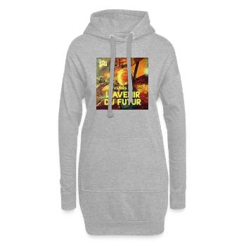souvenirs de l'avenir du futur - Sweat-shirt à capuche long Femme - gris chiné - Devant