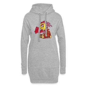 SKATING PHOENIX - Hoodie-Kleid - Grau meliert - Vorne
