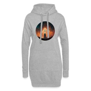 Mensch eine Phantasie Weöt - Hoodie-Kleid - Grau meliert - Vorne