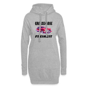 Auto - Hoodie-Kleid - Grau meliert - Vorne